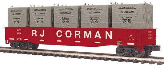 Now in stock ( E-Z Catch Custom Run MTH Premier RJ CORMAN Gondola w/LCL Containers # 8005