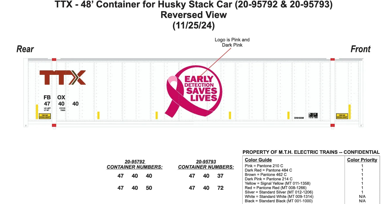 ETA Summer 2025 ( E-Z Catch Custom Cancer Awareness Pink TTX Husky Stack w/ Two White Containers ( 20-95793 )