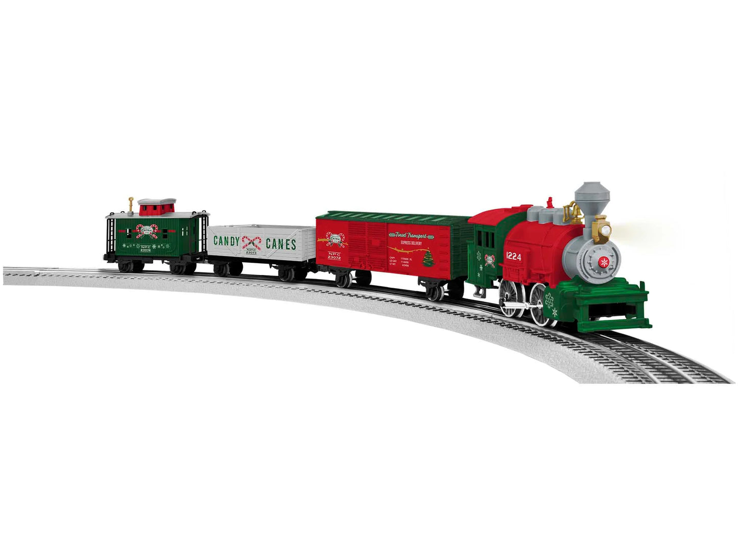 Lionel # 2023070  Brand New Lionel Junction Christmas Set w/ illuminated holiday fastrack