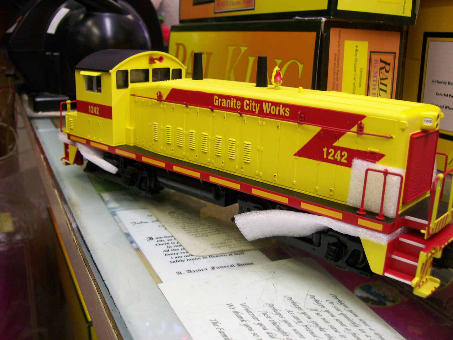 E-Z CATCH MTH CUSTOM GRANITE CITY WORK SW1200 RAILKING CAB # 1242