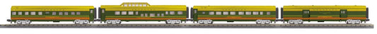 MTH # 30-68008 ( O Gauge ) Railking Seaboard 4-Car 60' Streamlined Passenger Set