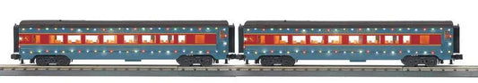 In Stock North Pole 2-Car 60’ Streamlined Sleeper/Diner w/LED Lights