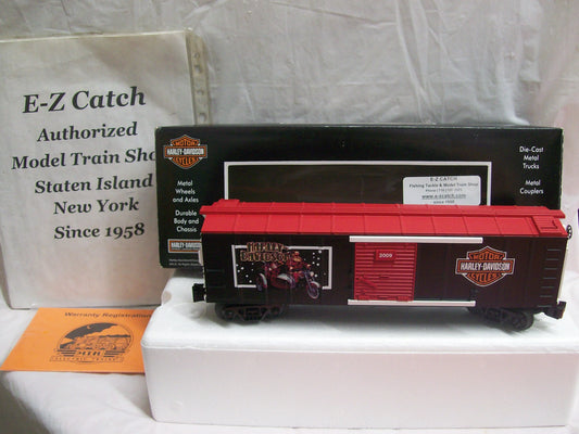 MTH RAILKING # 30-74544 Box Car - Harley-Davidson (Merry Christmas) Car No. 2009