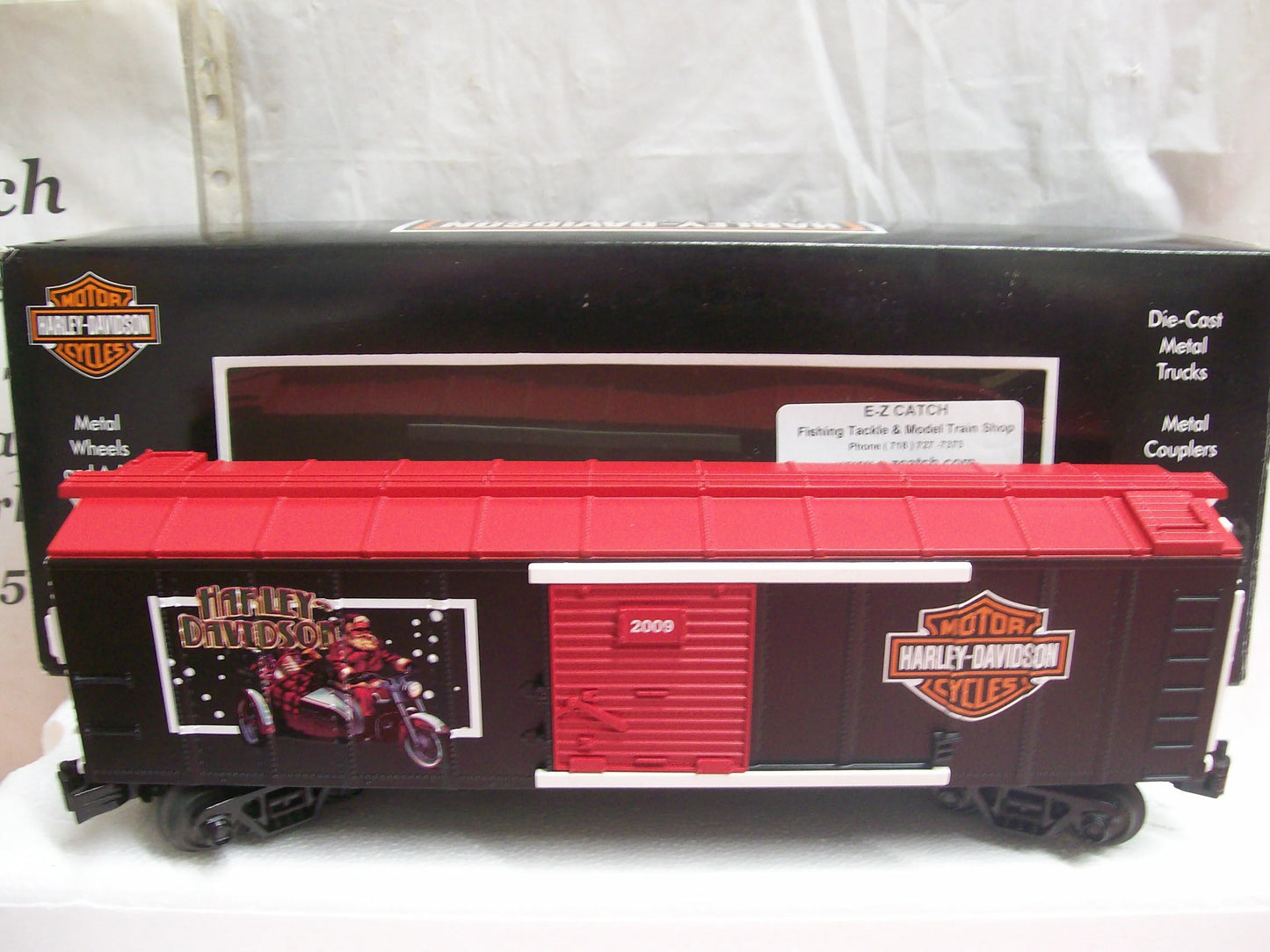 MTH RAILKING # 30-74544 Box Car - Harley-Davidson (Merry Christmas) Car No. 2009