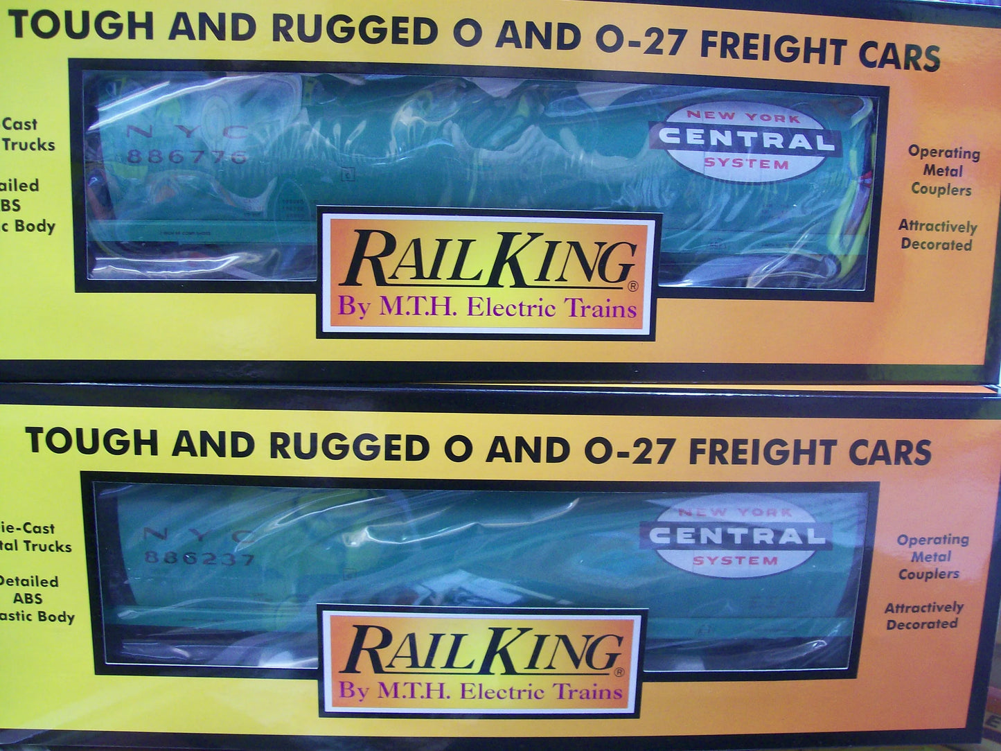 TWO PACK E-Z CATCH MTH EXCLUSIVE NYC JADE GREEN HOPPERS RD # 886237 & 886776