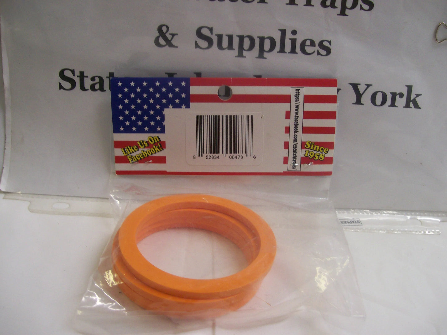 E-Z Catch # CR238-4 Orange Crab Pot & Crab Trap Cull Rings 4pk USA Made Sz 2-3/8