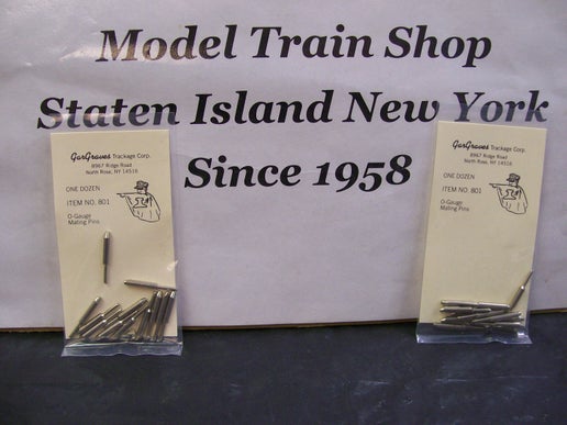 Gar Graves # 801 ( TWO Packages ) (O-Gauge  Metal Track Mating Pins Brand New) 24 total pin's