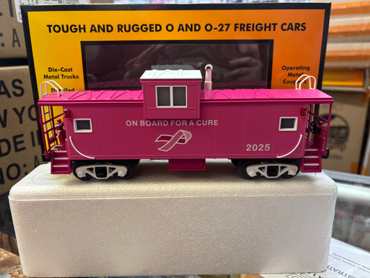 In Stock ( E-Z Catch Custom Cancer Awareness ) MTH Extended Vision Caboose