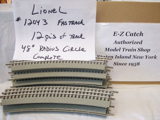 Lionel 6-12043 FASTRACK O48 CURVED TRACK ( Complete Circle of 12 Sections )