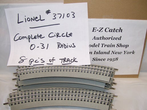 Lionel 6-37103 FASTRACK O31 CURVED TRACK COMPLETE CIRCLE OF 8 SECTIONS