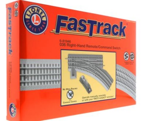 Lionel 6-81946 FASTRACK O36 REMOTE/COMMAND SWITCH - RIGHT HAND