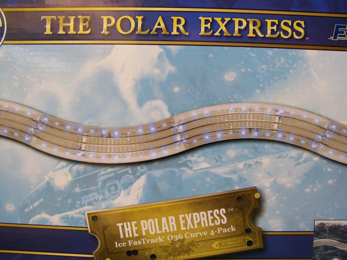 NEW Lionel # 2325010 THE POLAR EXPRESS™ Ice Track 0-36 Full Curve 4-Pack ( Lighted Ice Fastrack )