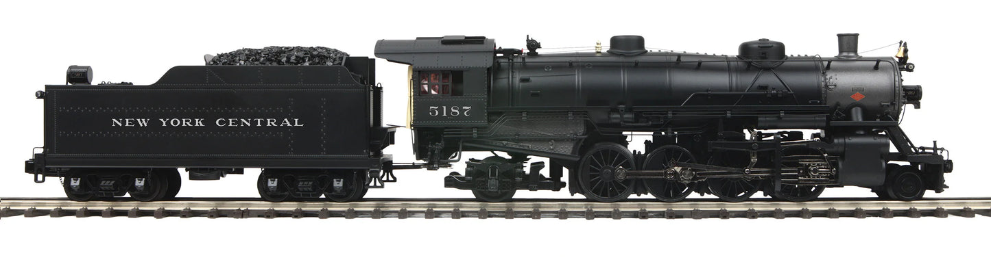 In Stock, Brand New Premier New York Central O Scale ( MTH # 20-3838-1)  2-8-2 USRA Light Mikado Steam Engine w/Proto-Sound 3.0 (Hi-Rail Wheels) - New York Central  Cab No. 5187