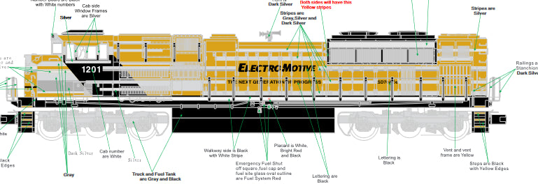 In Stock ( E-Z Catch Custom ) MTH Railking EMD Demo. SD70-ACe Cab # 1201