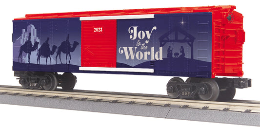 New Release MTH # 30-71156 ( Christmas (Traditional) Year 2023 Railking O Gauge Box Car