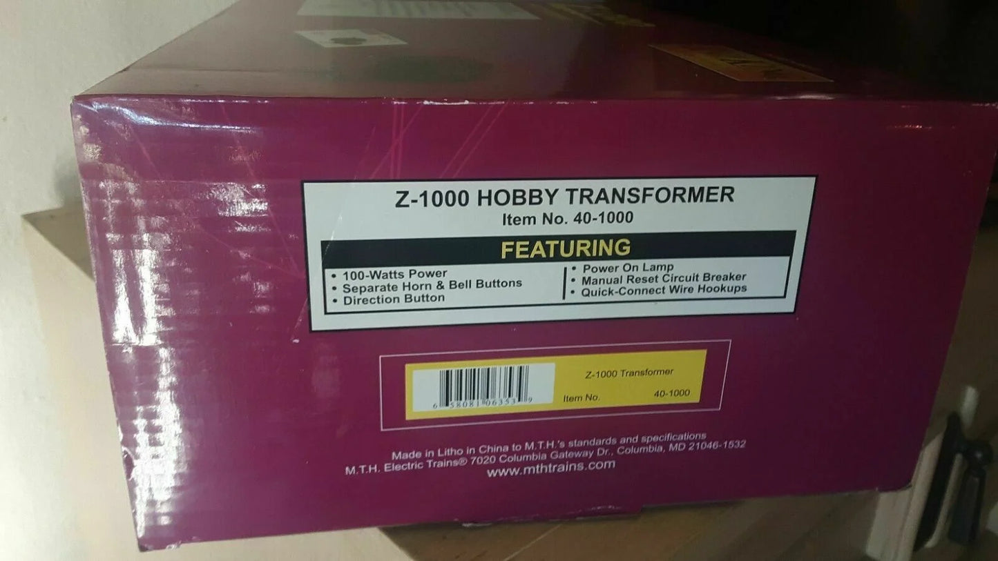 MTH # 40-1000 ( 100 WATT AC TRANSFORMER ) BRICK & CONTROLLER