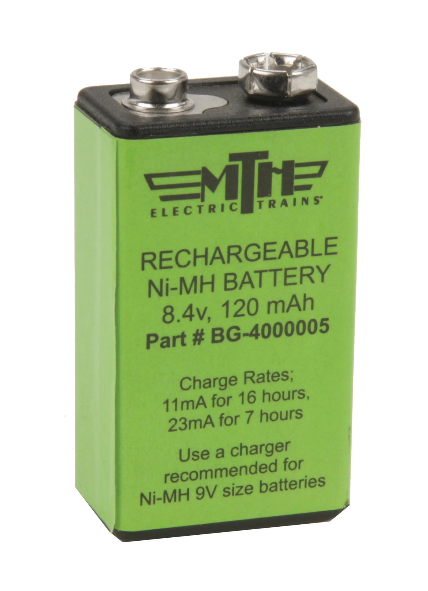 MTH # 50-1008 Rechargeable Green Battery for Protosound One & Two Locomotives