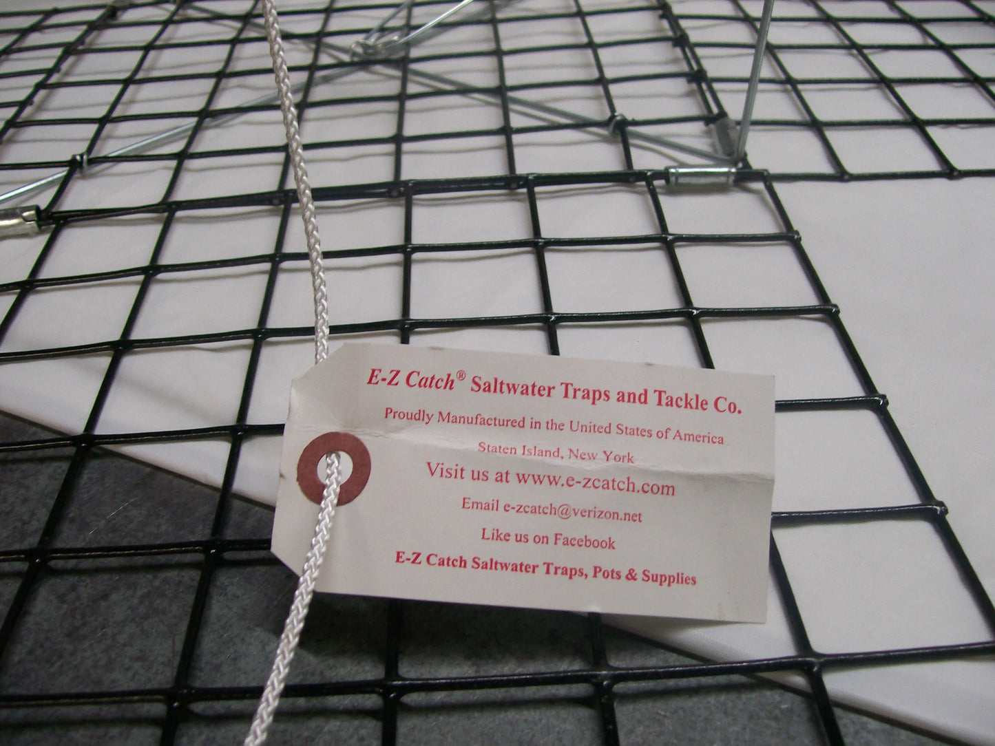 6-Pack E-Z Catch # P-105-B Stak-A-Way Topless Four Door Crab Traps Tied with Bait Clip 10.5" x 10.5" x 10.5"