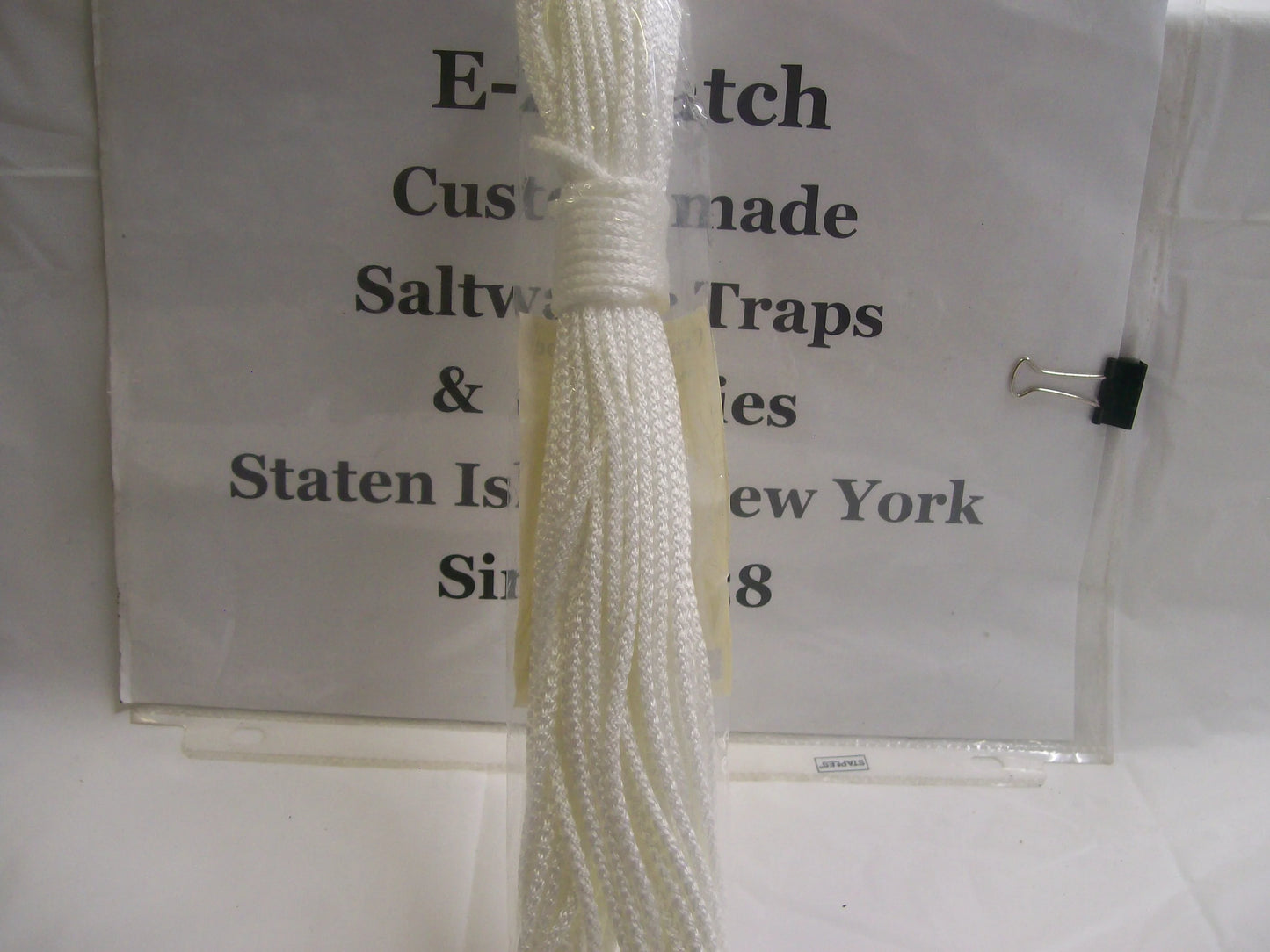 E-Z Catch # R-48-W ( Hanked ) White Super Soft 48 Foot Crab Trap or Chum Pot Rope..