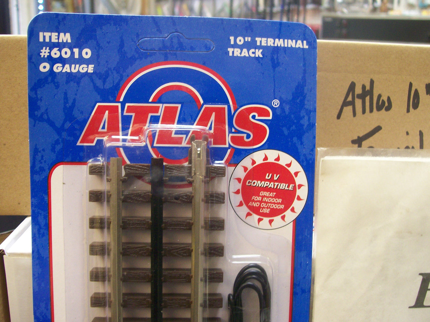 Atlas O # 6010 Terminal Track 10 inch w/ Wires Solid Nickel Rail ( 3-Rail)