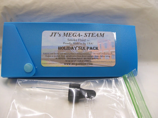 JT's Mega Steam Holiday Six Pack (Eye dropper included) Contains Six Different Scents