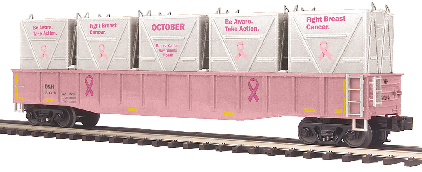 ETA Spring 2025 ( Exclusive E-Z Catch Custom Premier D&H Pink Cancer Awareness Gondola w/White LCL Containers # 38028-A