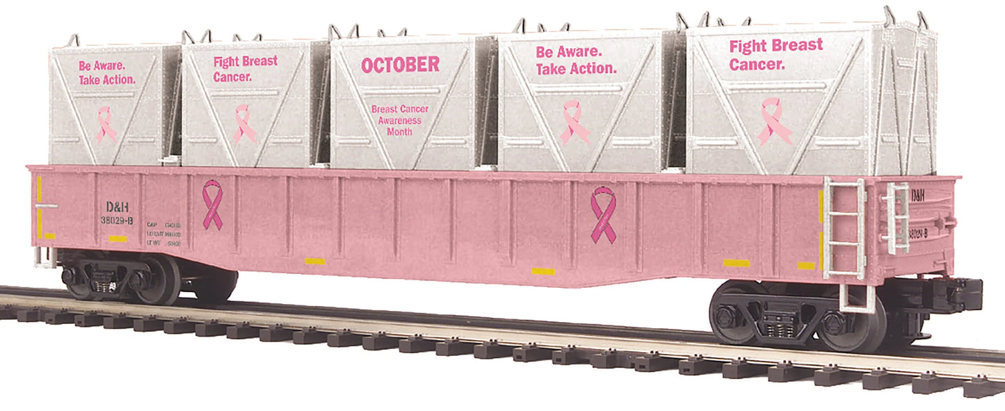 ETA Spring of 2025 ( Exclusive E-Z Catch Custom Premier D&H Pink Cancer Awareness Gondola w/White LCL Containers # 38029-B