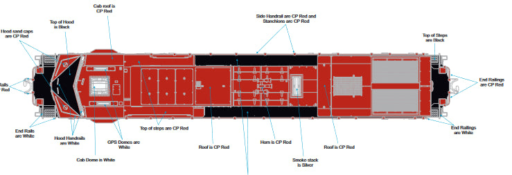 Custom Run ( Canadian Pacific Holiday Train ) ES44 Railking Diesel w/ Charging Lights