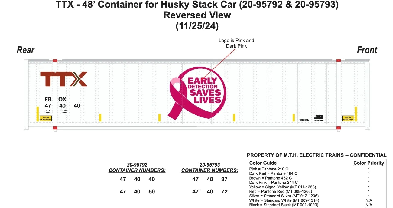 ETA Summer 2025 ( E-Z Catch Custom Cancer Awareness Pink TTX Husky Stack w/ Two White Containers ( 20-95792 )